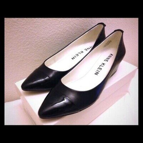 Anne Klein Black Flats Pointed Toe Anne Klein Velocity Wedge NWT - 3301 - Picture 9 of 9